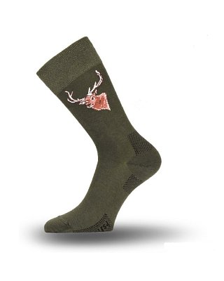 Ponožky LASTING LFSJ s jelenem zelené vel. XL